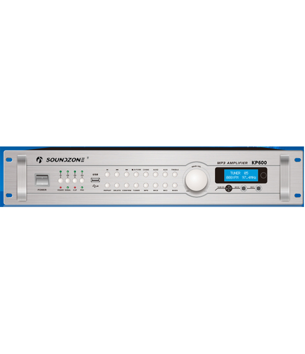 KP-600带MP3、收音机、显示屏、四分区合并式功率放大器