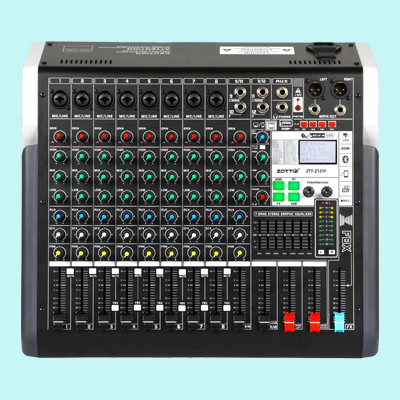 ZTT-Z121F 12路带 效果 反馈 USB 7段均衡 蓝牙调音台