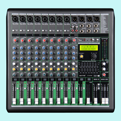 ZTT-M102F 10路2编组 带效果 反馈 USB 7段均衡 蓝牙调音台