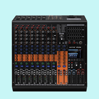 ZTT-D104 10路4编组双99种效果 分段LED电平显示 USB 双7段均衡 蓝牙调音台