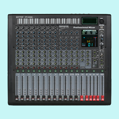  ZTT-A164NC 16路4编组 99种效果 压限噪声门分段LED电平显示 带USB蓝牙调音台