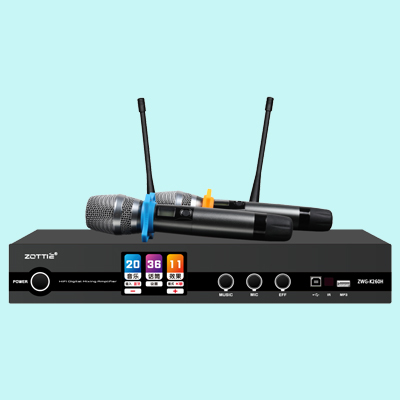 ZWG-K240H 触屏智能三合一数字功放+效果器+麦克风一体