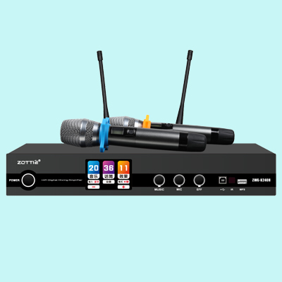 ZWG-K260H 触屏智能三合一数字功放+效果器+麦克风一体